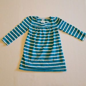EC turquoise and white stripe dress